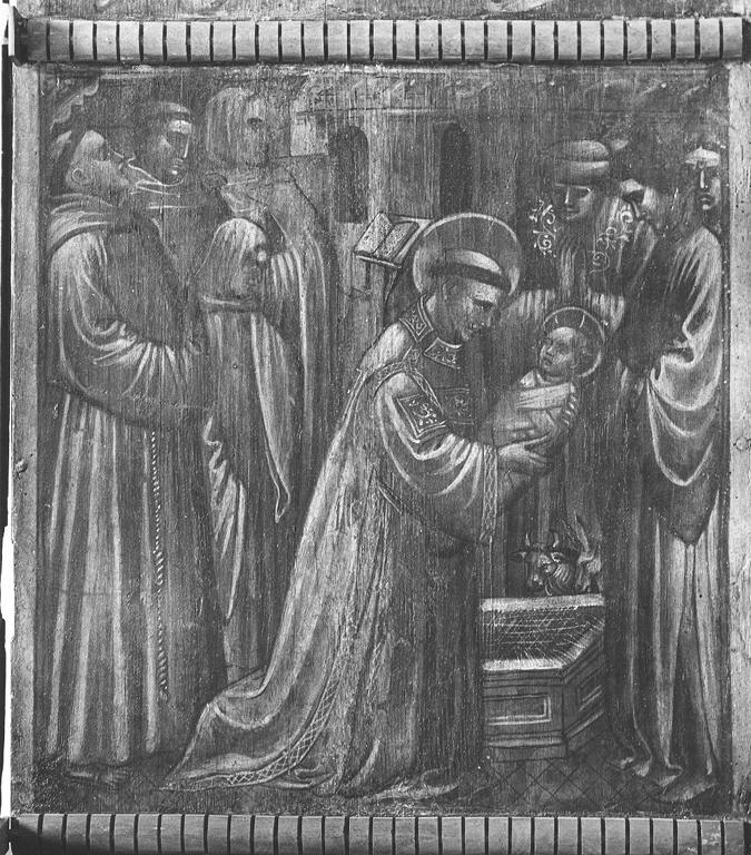 presepio di Greccio (scomparto di trittico) di Zannino di Pietro (sec. XV)