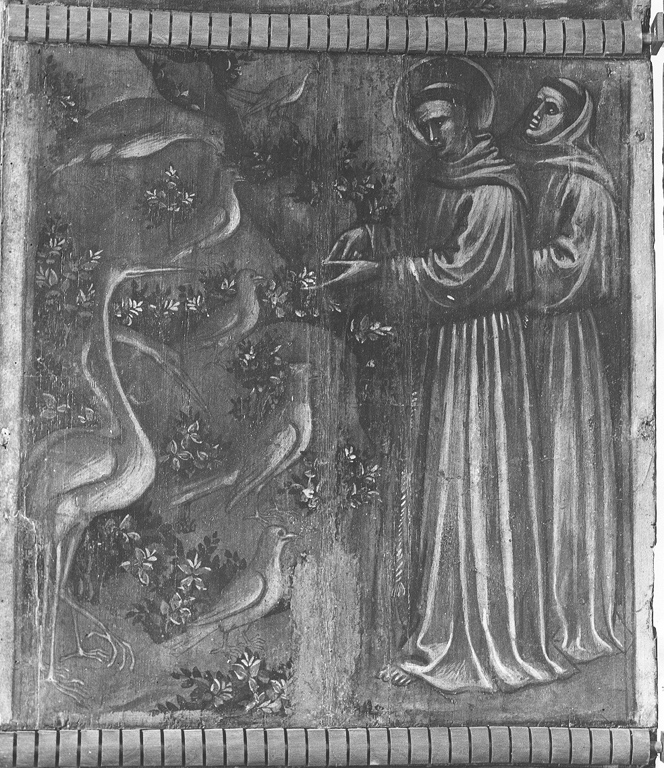 San Francesco d'Assisi predica agli uccelli (scomparto di trittico) di Zannino di Pietro (sec. XV)