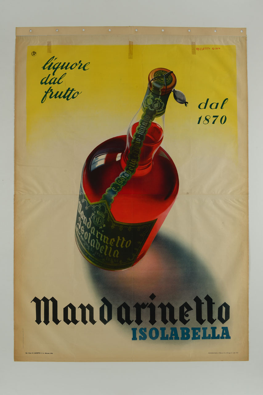 bottiglia di liquore (manifesto) di Rossetti Gian Carlo (sec. XX)