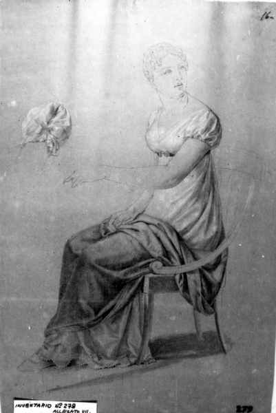 figura femminile (disegno) di Nocchi Pietro (primo quarto sec. XIX)
