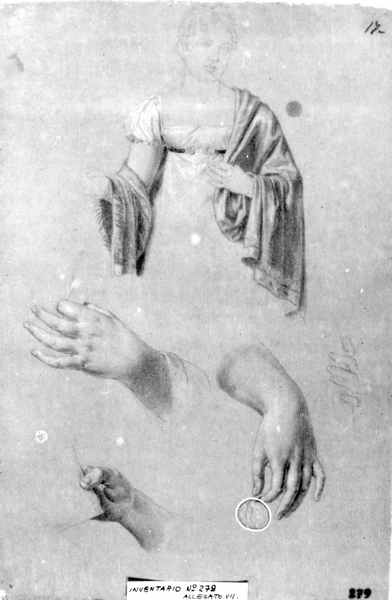 studio per mani e figure (disegno) di Nocchi Pietro (primo quarto sec. XIX)