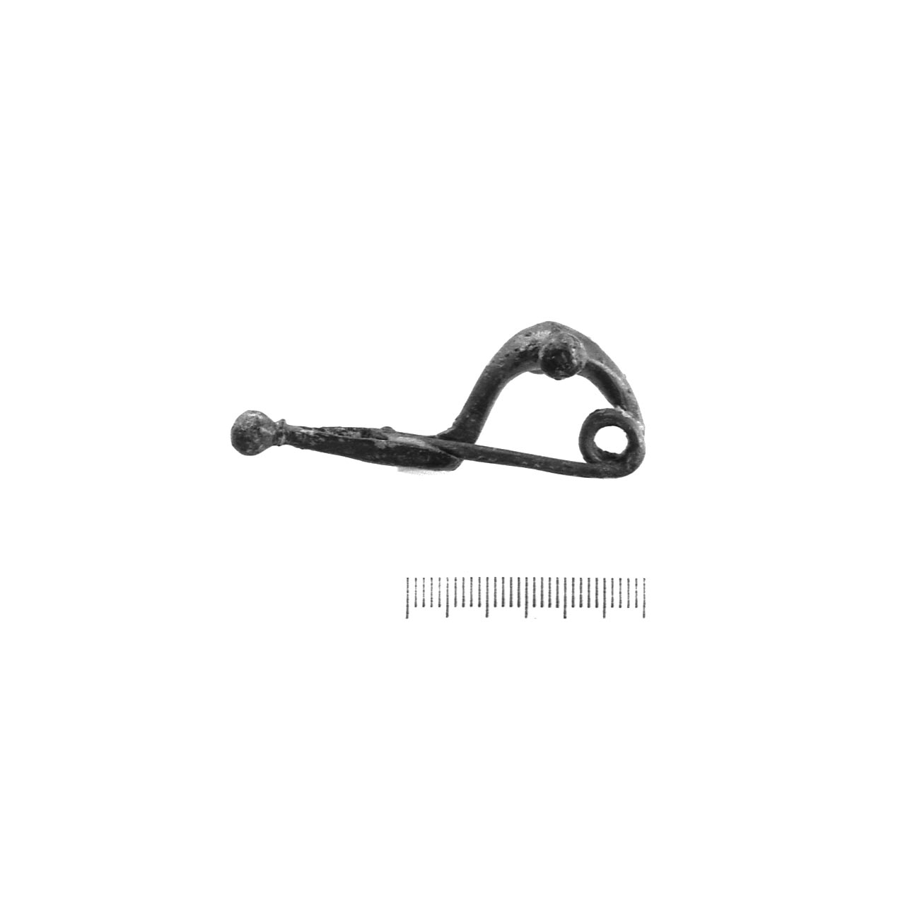 fibula a due bottoni - fase Piceno IV A (sec. VI a.C)