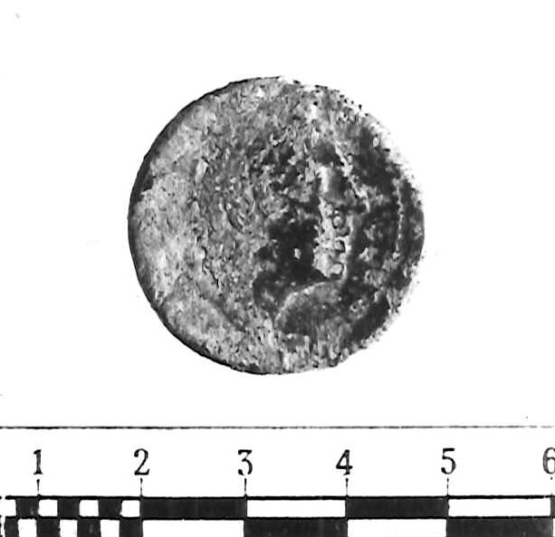 R/ Testa di Mercurio a destra; sopra, due globetti; V/ Prora di nave a destra; sotto, due globetti (sestante (serie semilibrale)) (sec. III a.C)