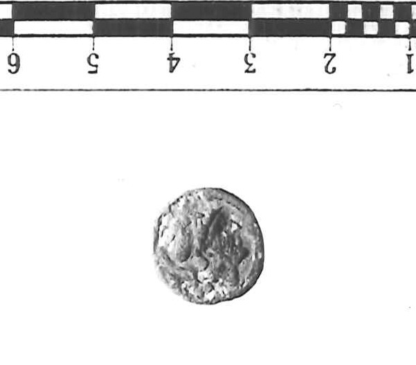 R/ Testa elmata di Marte a destra; dietro, una clava; V/ Cavallo libero a destra; sopra, una clava (litra) (sec. III a.C)