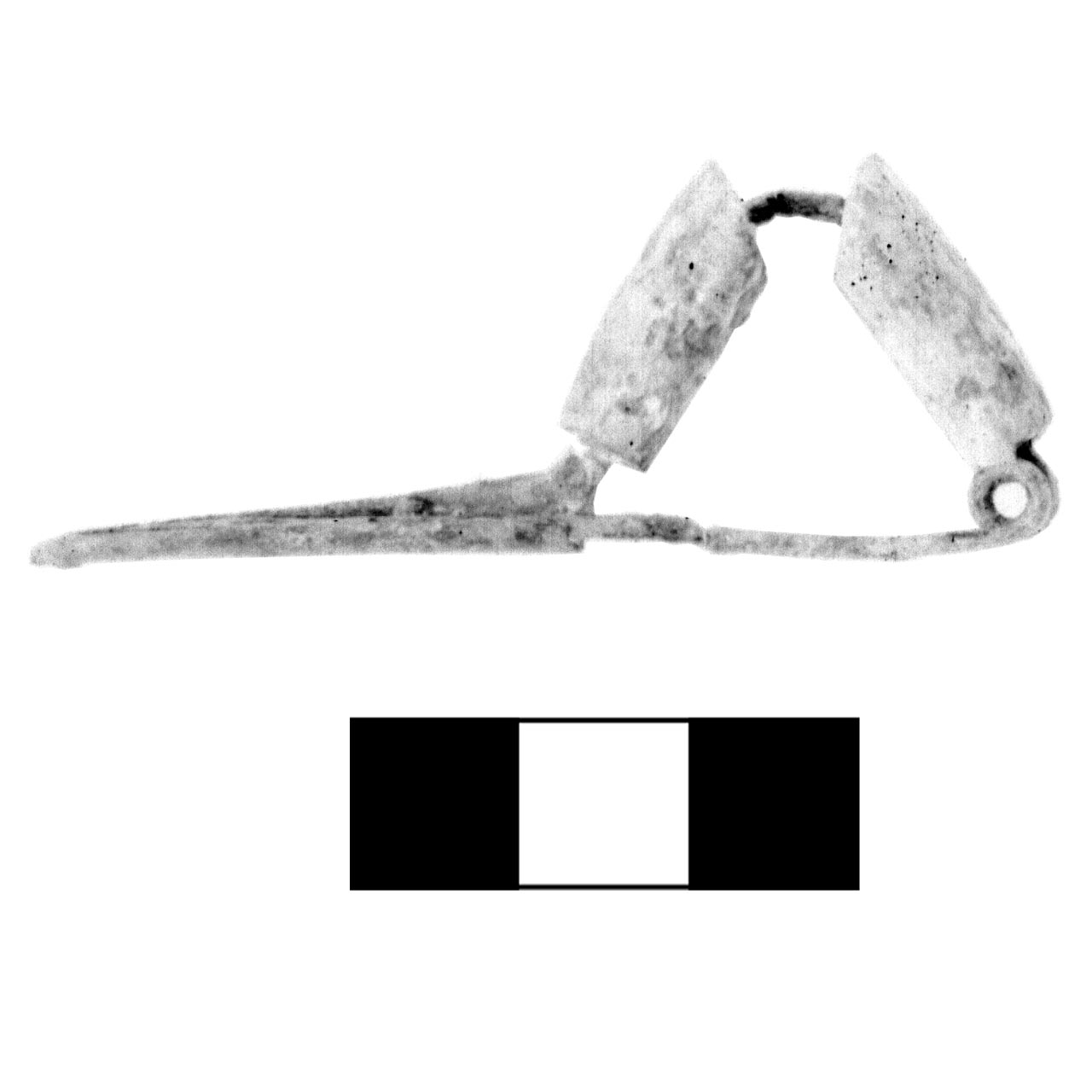 fibula ad arco rivestito - fase Piceno IV A (sec. VI a.C)