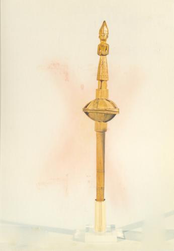 figura femminile (conocchia, conocchie, strumenti da lavoro) - artigianato pastorale (sec. XX, da 1900 a 1999)