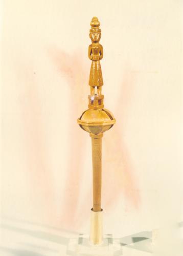 figura femminile (conocchia, conocchie, strumenti da lavoro) - artigianato pastorale (sec. XX seconda metà, da 1950 a 1999)