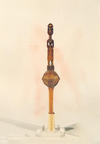 figura femminile (conocchia, conocchie, strumenti da lavoro) - artigianato pastorale (sec. XX prima metà, da 1900 a 1949)