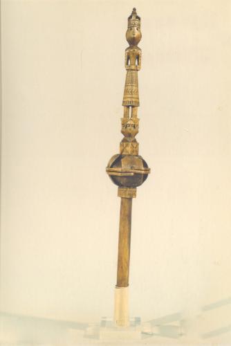 figura femminile (conocchia, conocchie, strumenti da lavoro) - artigianato pastorale (sec. XX, da 1900 a 1999)