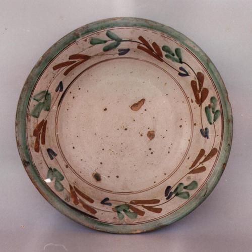 piatto, piatti, vasellame da cucina - artigianato contadino (sec. XIX fine - sec. XX inizio, da 1900 a 1910)