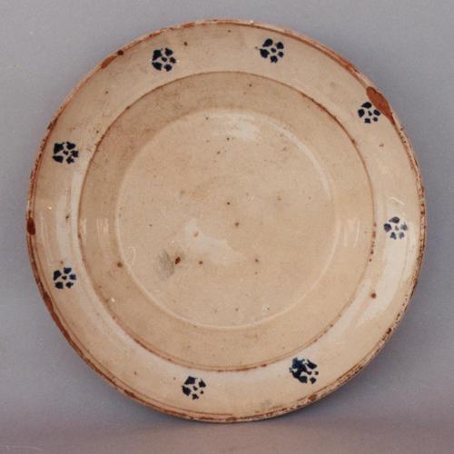 piatto, piatti, vasellame da cucina - artigianato contadino (sec. XIX inizio - sec. XIX fine, da 1890 a 1910)