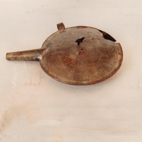 fiasca per polvere da sparo o pallini, recipienti, utensili da lavoro - artigianato pastorale (sec. XIX fine - sec. XX inizio, da 1890 a 1910)