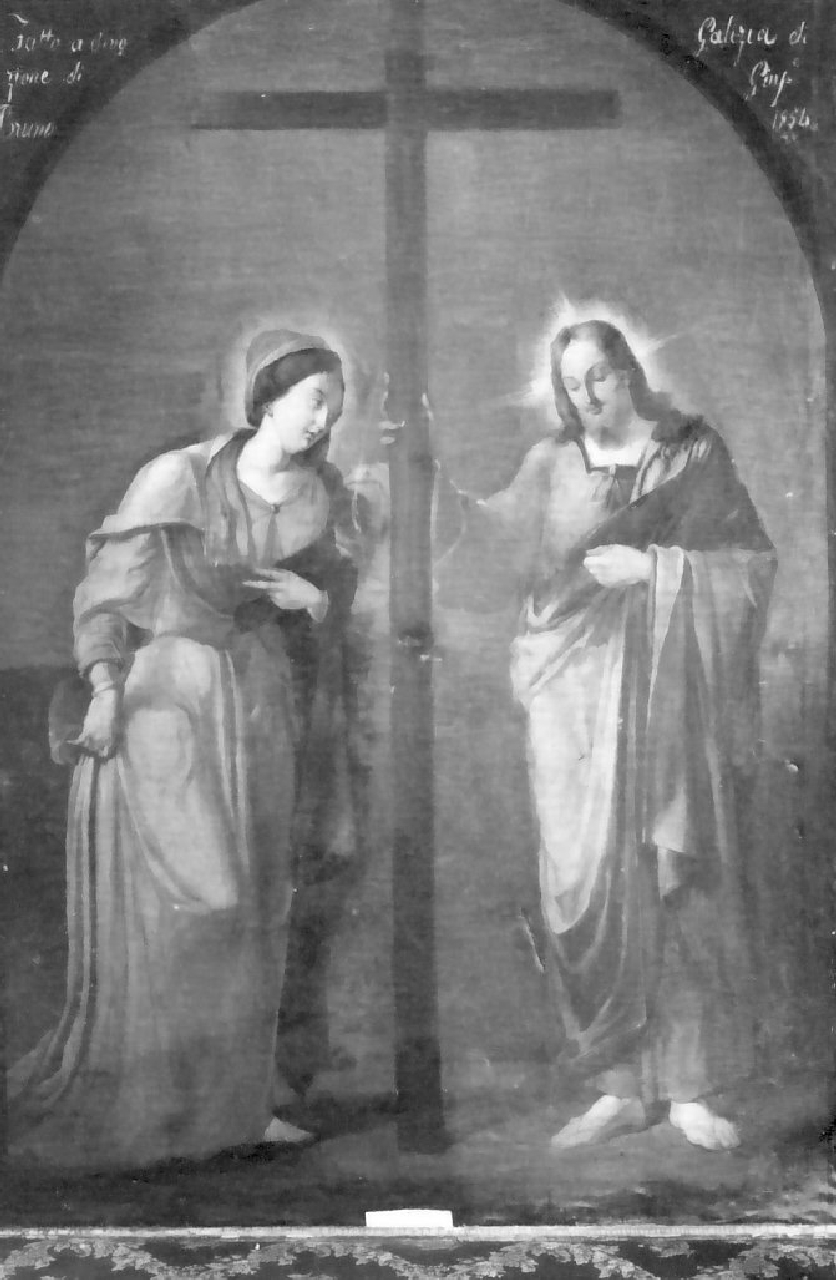 Cristo e la Madonna (dipinto, opera isolata) - ambito calabrese (sec. XIX)