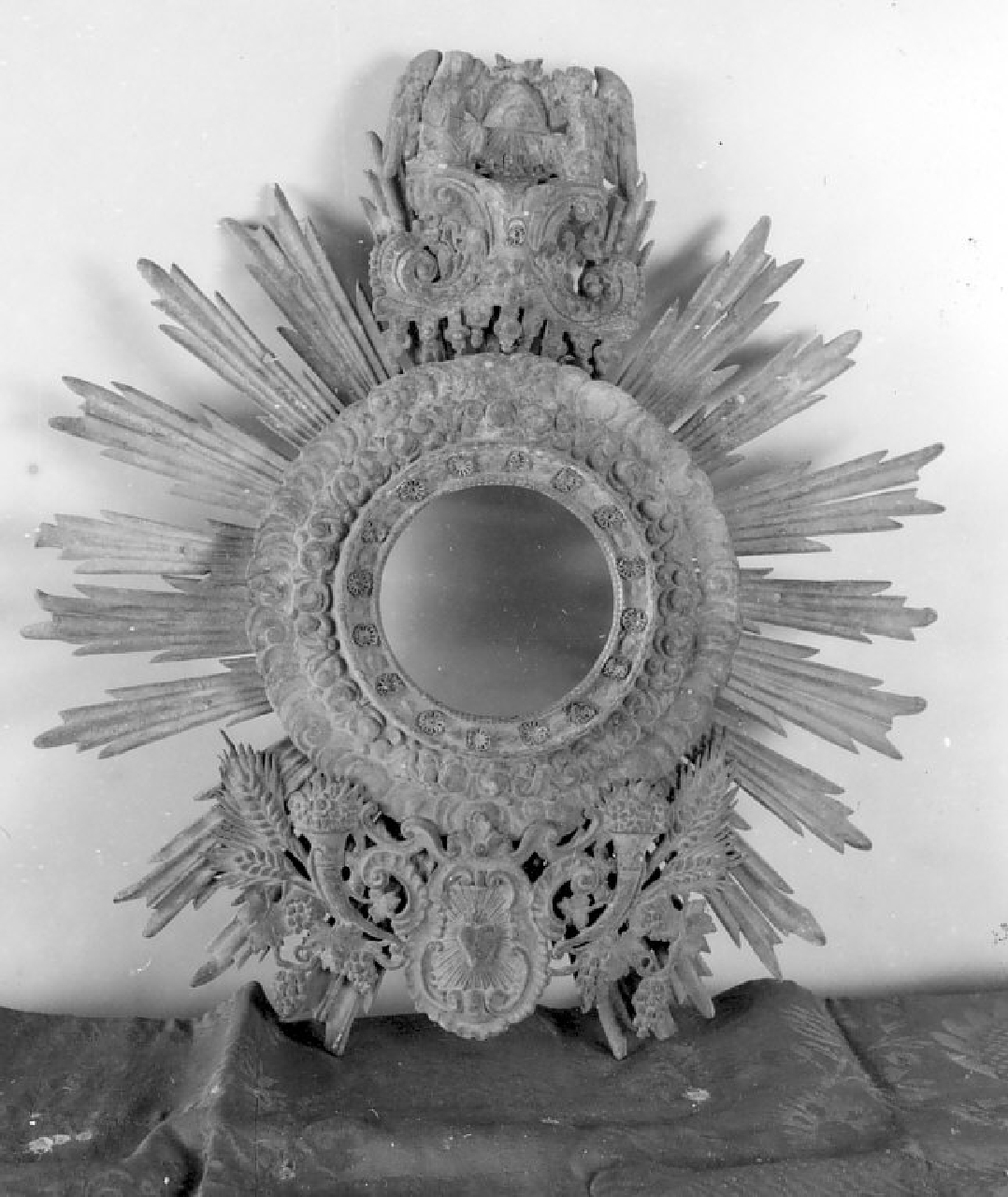 ostensorio - a raggiera, frammento - bottega calabrese (sec. XIX)