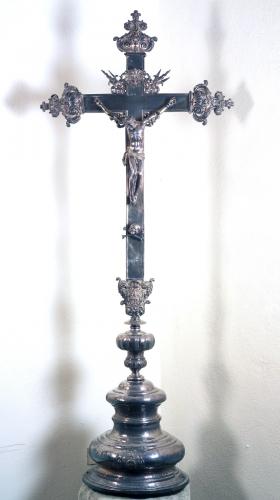 croce d'altare, opera isolata - bottega napoletana (fine/ inizio secc. XVII/ XVIII)
