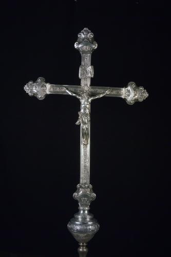 croce processionale, opera isolata di Romanelli Gennaro (prima metà sec. XIX)