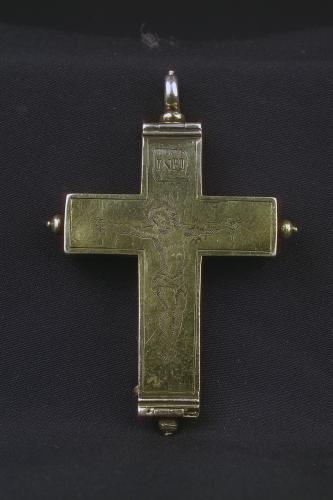 reliquiario - a croce, opera isolata - bottega Italia meridionale (sec. XIX)