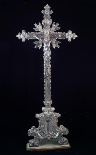 croce d'altare, opera isolata - bottega napoletana (sec. XVIII, sec. XVIII)