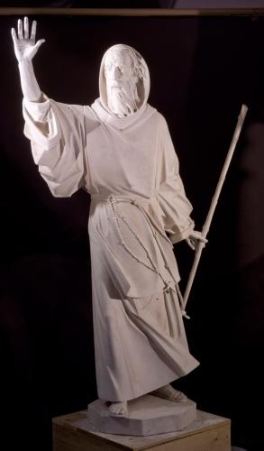 San Francesco di Paola (calco di scultura, opera isolata) di Correale Giuseppe (fine sec. XX)