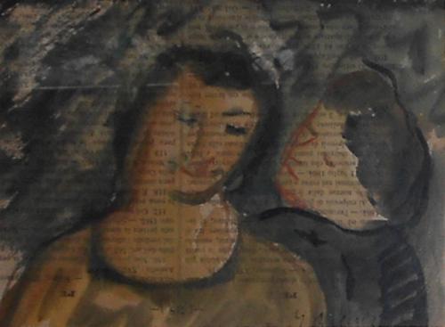 figure femminili (dipinto, opera isolata) di Marcucci Mario (XX)