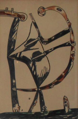 Arciere, figura antropomorfa (dipinto, opera isolata) di Dova Gianni (XX)