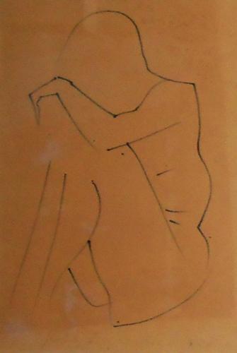 figura femminile nuda (disegno, opera isolata) di Fazzini Pericle (XX)