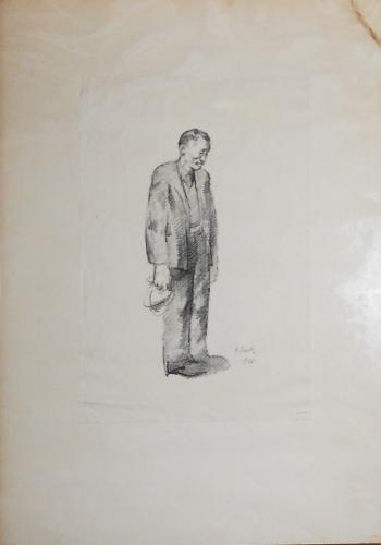 figura maschile (disegno, opera isolata) di Conti Primo (XX)