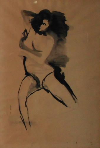 figura femminile nuda (disegno, opera isolata) di Attardi Ugo (XX)