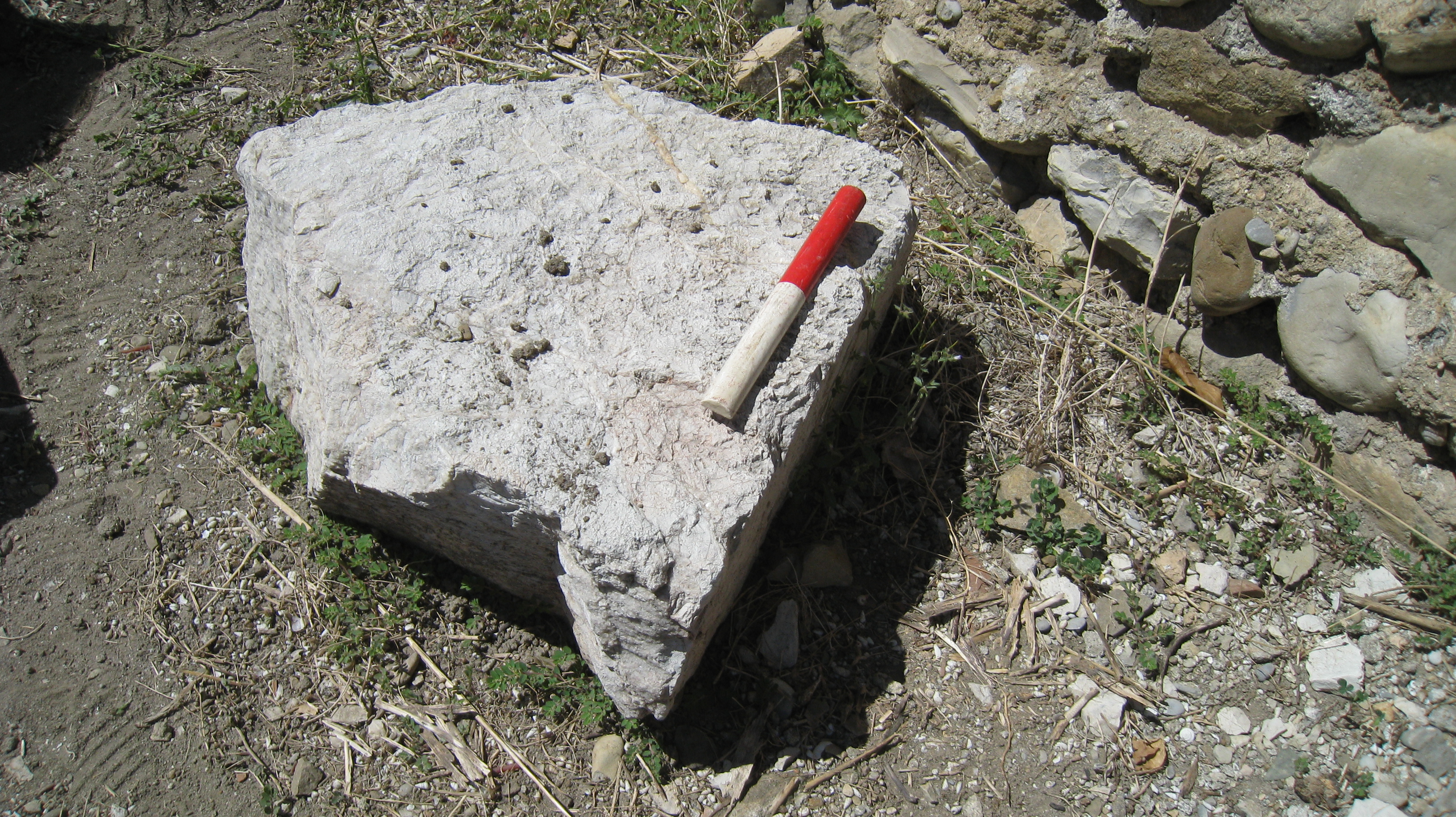blocco, frammento di incorniciatura (Eta' romana)