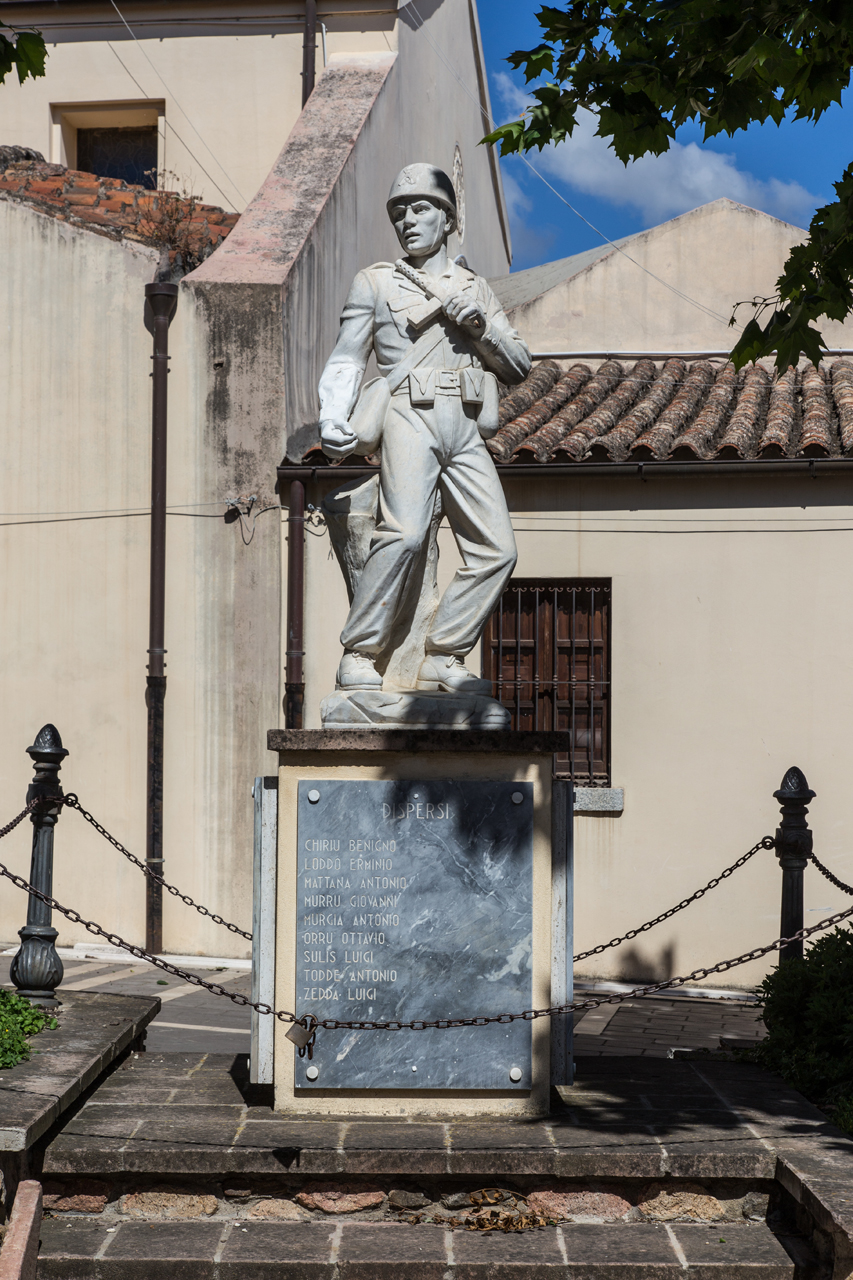 figura di soldato: fante (monumento ai caduti - a cippo) - ambito sardo (terzo quarto sec. XX)