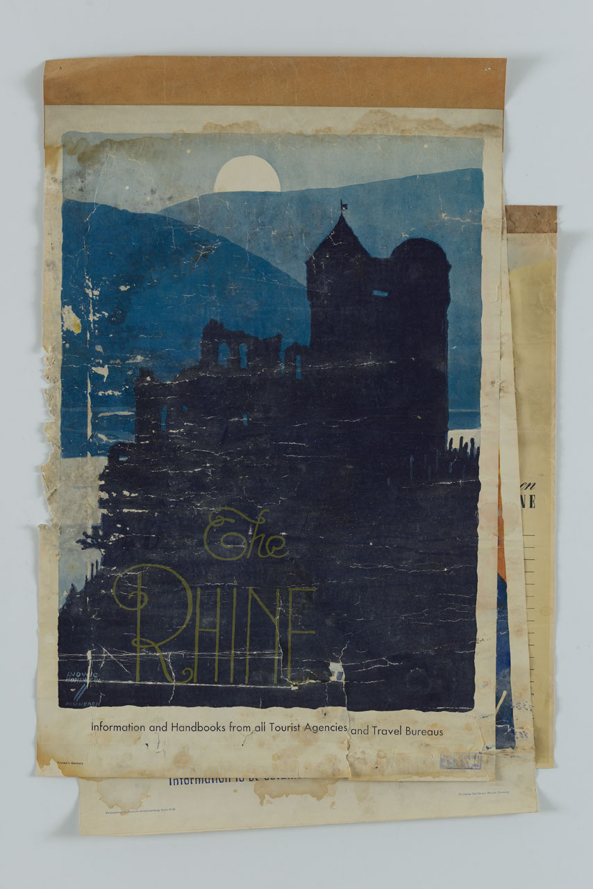veduta di castello sul Reno (manifesto) di Hohlwein Ludwig (sec. XX)