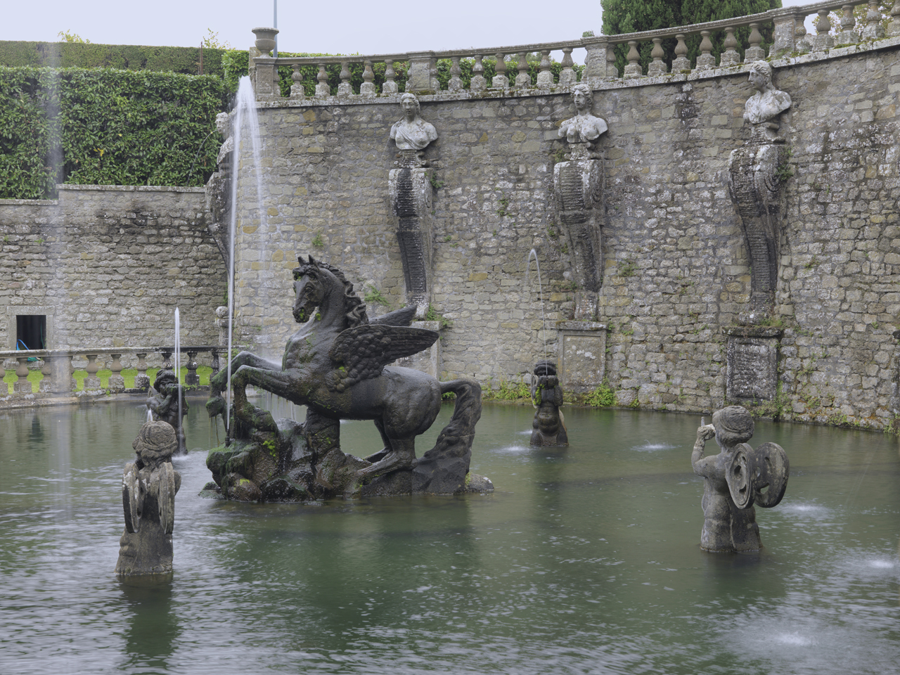 Pegaso, cavallo (statua - da fontana, elemento d'insieme) di Ghinucci Tommaso (attribuito) (sec. XVI)