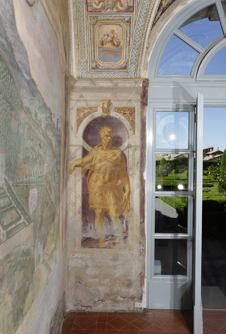 uomini illustri (dipinto murale, serie) di Motta Raffaellino detto Raffaellino da Reggio (e aiuti) (sec. XVI)