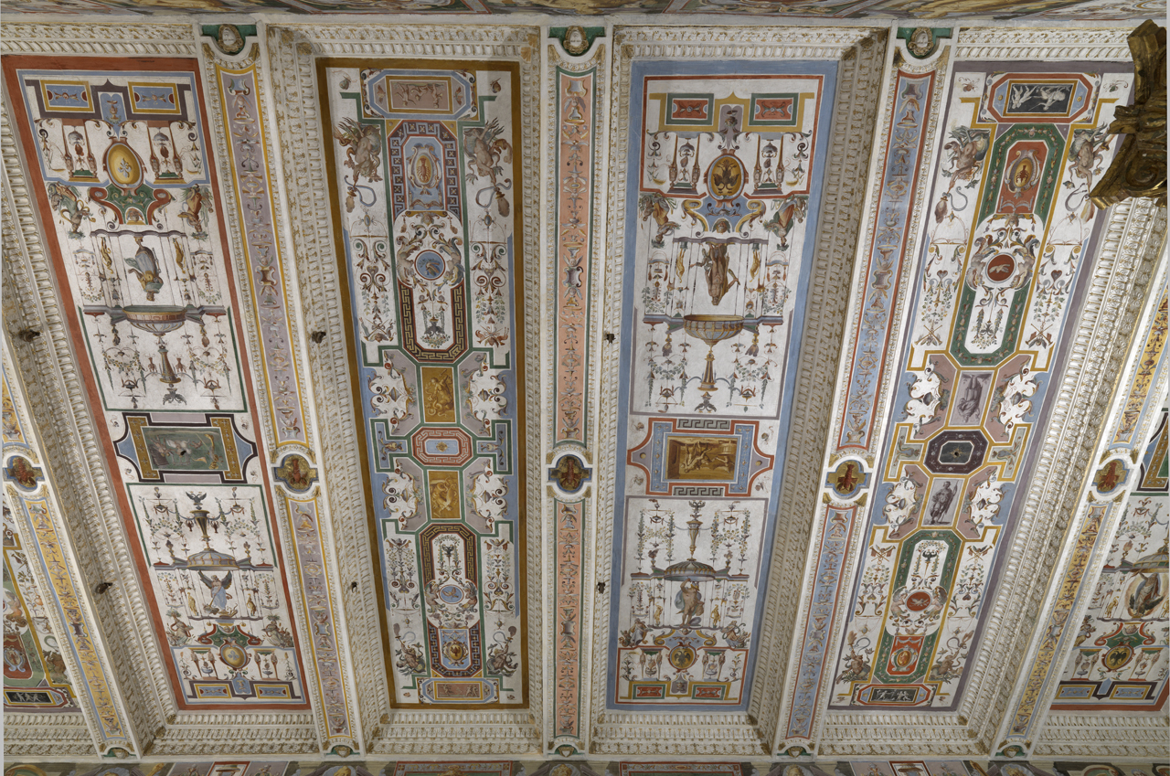 grottesche (decorazione plastico-pittorica, complesso decorativo) di Motta Raffaellino detto Raffaellino da Reggio (cerchia) (sec. XVI)