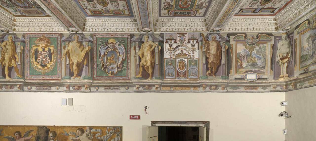 Domiziano (dipinto murale, elemento d'insieme) di Lombardelli Giovanni Battista detto Montano (attribuito) (sec. XVI)