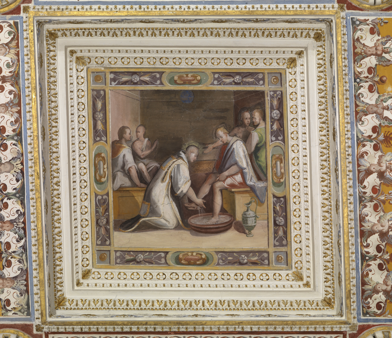 Storia della vita di San Lorenzo (dipinto murale, elemento d'insieme) di De Vecchi Giovanni (attribuito), Lombardelli Giovanni Battista detto Montano (attribuito) (sec. XVI)