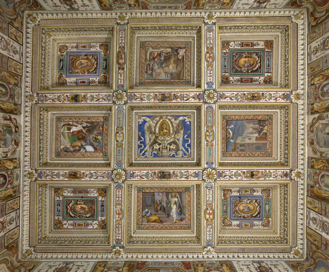 Venere punisce Cupido (dipinto murale, elemento d'insieme) di Motta Raffaellino detto Raffaellino da Reggio (attribuito) (sec. XVI)