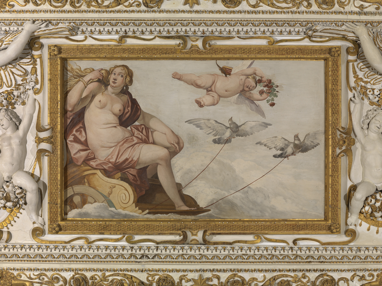 Venere (dipinto murale, elemento d'insieme) di Cesari Giuseppe detto Cavalier d'Arpino (e aiuti), Bazzichelli Marcantonio (attribuito) (sec. XVII)