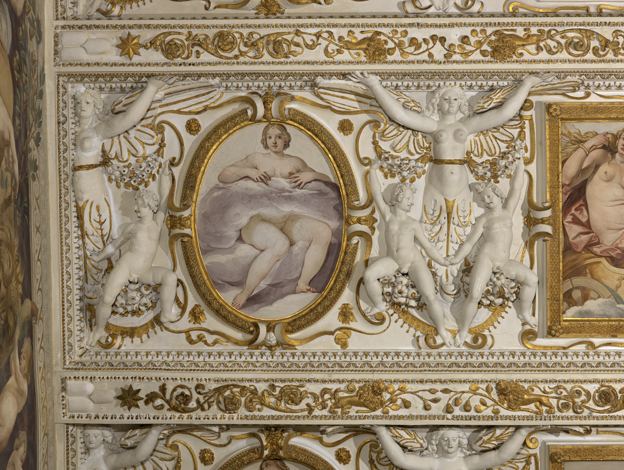 Ninfa della nuvola (dipinto murale, elemento d'insieme) di Cesari Giuseppe detto Cavalier d'Arpino (e aiuti), Bazzichelli Marcantonio (attribuito) (sec. XVII)