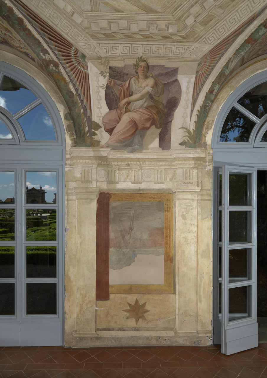 paesaggio marino (dipinto murale, elemento d'insieme) di Agostino tassi (e aiuti), Francini Filippo (attribuito) (sec. XVII)