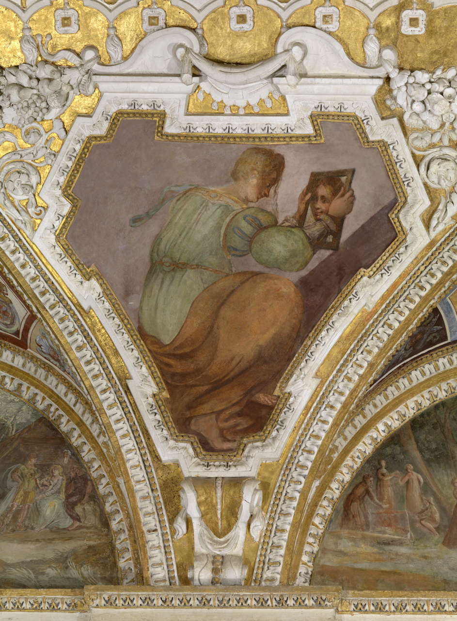 Prudenza (dipinto murale, elemento d'insieme) di Cesari Giuseppe detto Cavalier d'Arpino (e aiuti) (sec. XVII)