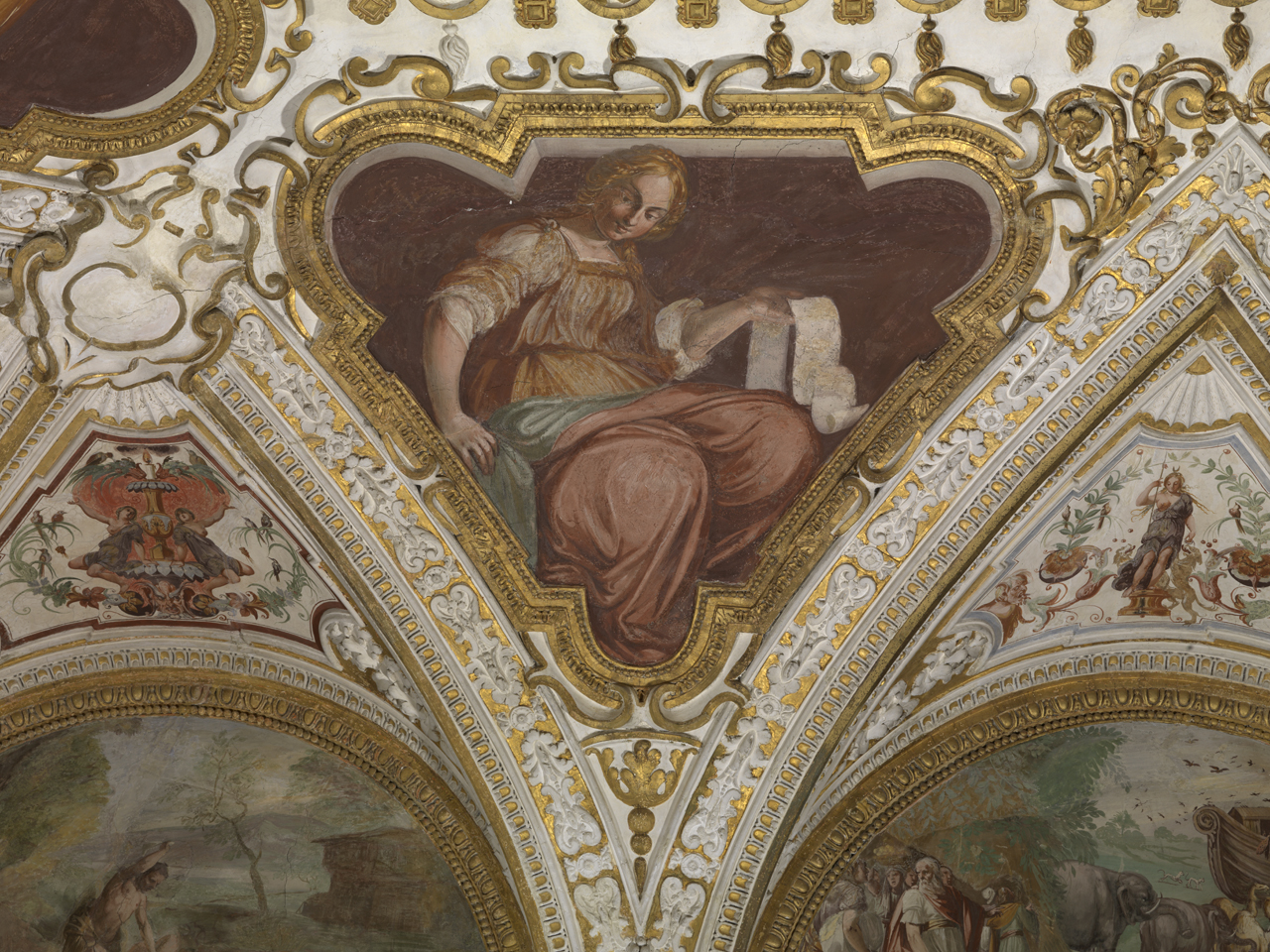 sibilla (dipinto murale, elemento d'insieme) di Ganassini Marzio (e aiuti) (sec. XVII)