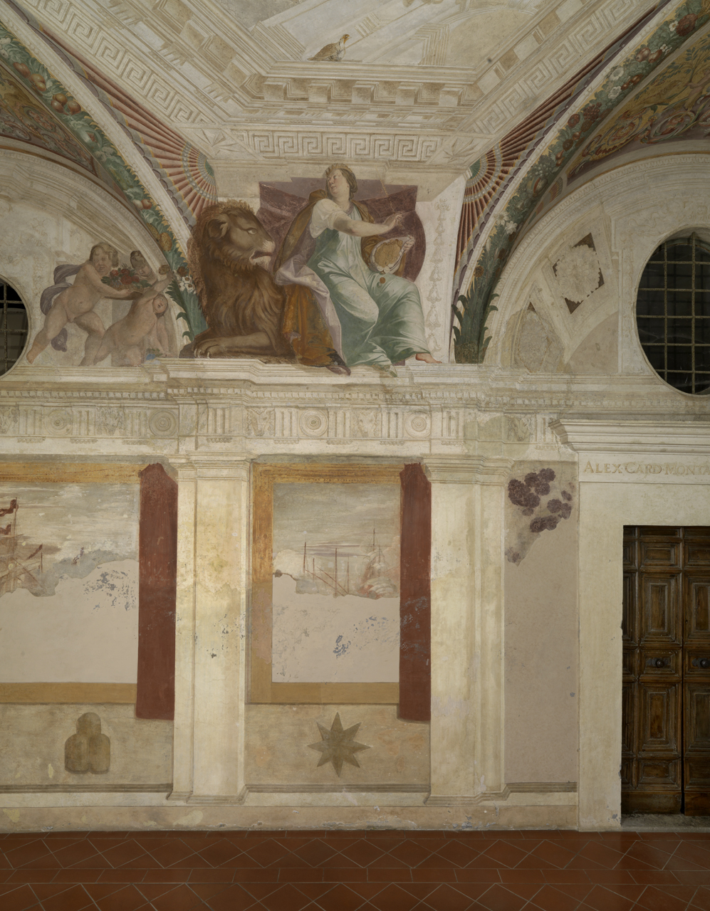 paesaggio marino (dipinto murale, elemento d'insieme) di Tassi Agostino (e aiuti), Francini Filippo (attribuito) (sec. XVII)