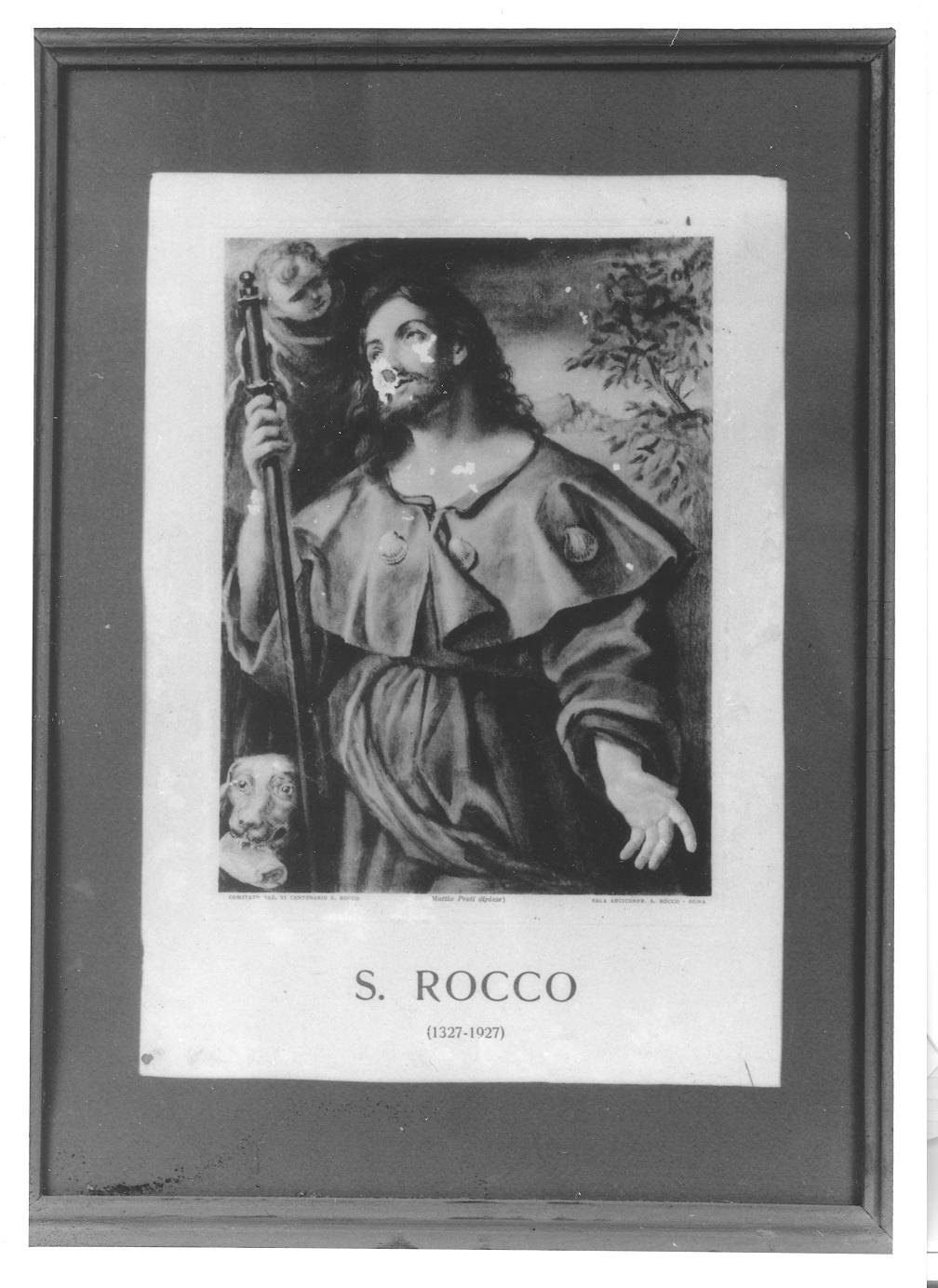 San Rocco (stampa) di Preti Mattia (primo quarto sec. XX)