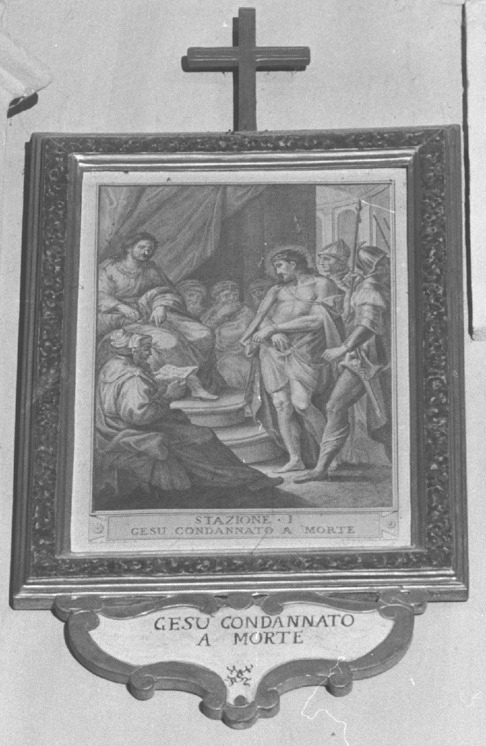 Stazione I: Gesù condannato a morte (stampa, elemento d'insieme) - ambito italiano (sec. XVIII)