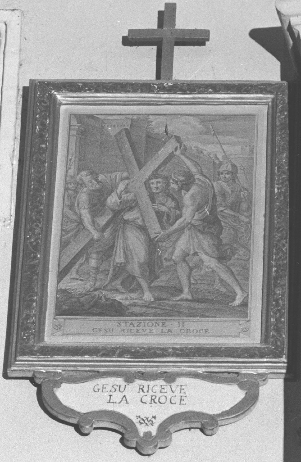 Stazione II: Gesù caricato della croce (stampa, elemento d'insieme) - ambito italiano (sec. XVIII)
