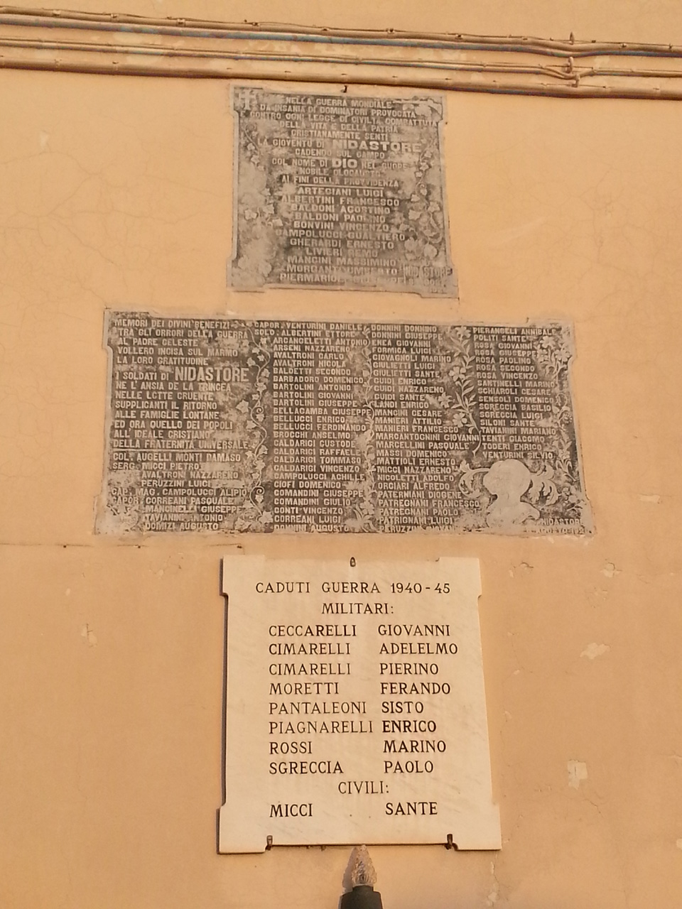 lapide commemorativa ai caduti (primo quarto XX)