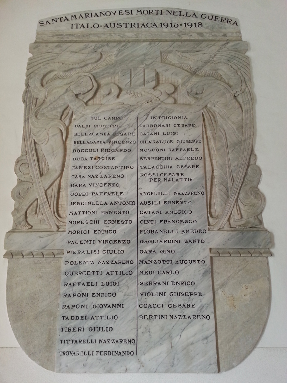 lapide commemorativa ai caduti (prima metà XX)