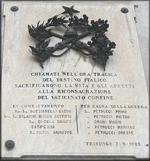 lapide commemorativa ai caduti (primo quarto XX)