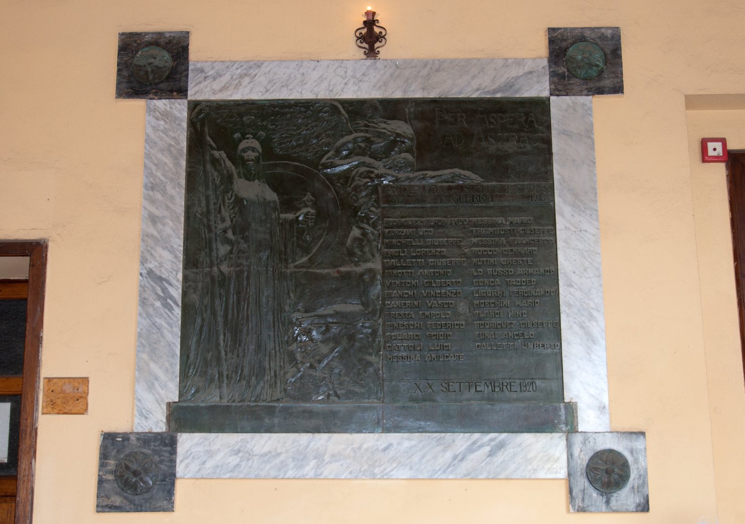 lapide commemorativa ai caduti di Pasquinelli G.P (sec. XX)